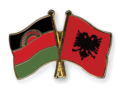 Fahnen Pins Malawi Albanien