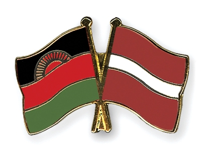 Fahnen Pins Malawi Lettland