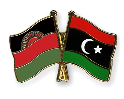 Fahnen Pins Malawi Libyen