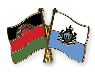 Fahnen Pins Malawi San-Marino