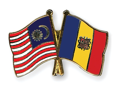 Fahnen Pins Malaysia Andorra