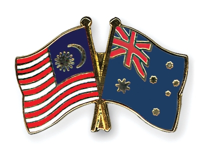 Fahnen Pins Malaysia Australien