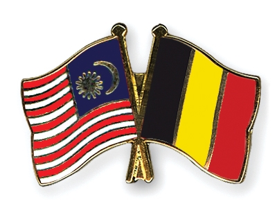 Fahnen Pins Malaysia Belgien