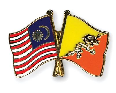 Fahnen Pins Malaysia Bhutan