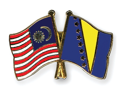 Fahnen Pins Malaysia Bosnien-und-Herzegowina