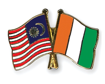 Fahnen Pins Malaysia Elfenbeinkste