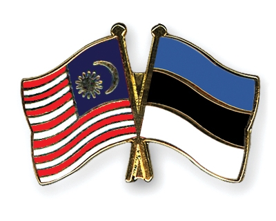 Fahnen Pins Malaysia Estland