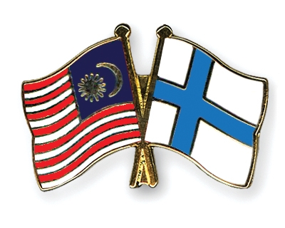 Fahnen Pins Malaysia Finnland