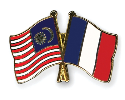 Fahnen Pins Malaysia Frankreich