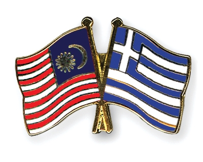 Fahnen Pins Malaysia Griechenland