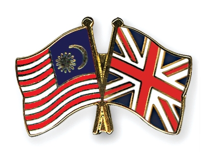 Fahnen Pins Malaysia Grossbritannien