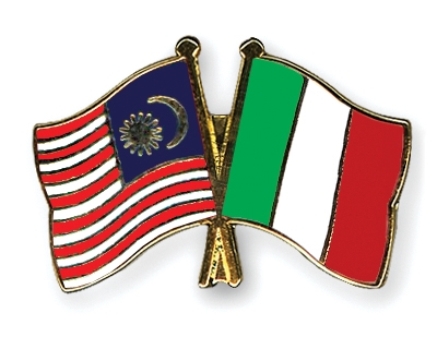 Fahnen Pins Malaysia Italien