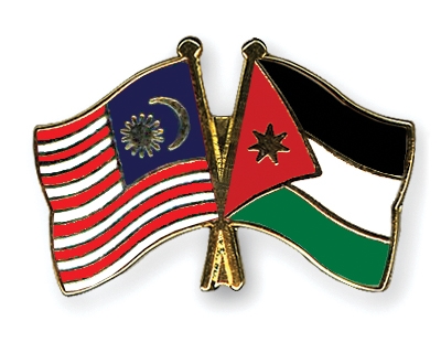 Fahnen Pins Malaysia Jordanien