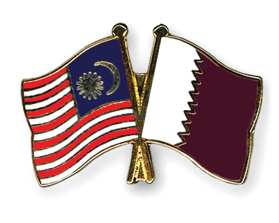 Fahnen Pins Malaysia Katar