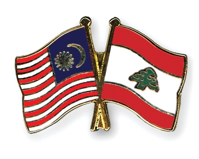 Fahnen Pins Malaysia Libanon