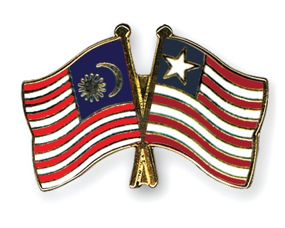Fahnen Pins Malaysia Liberia
