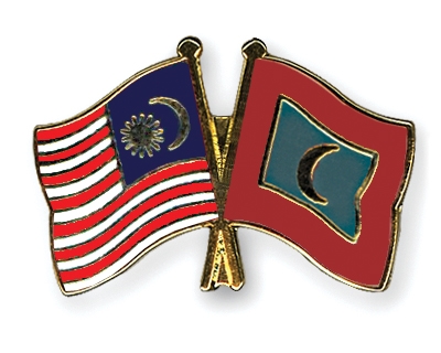 Fahnen Pins Malaysia Malediven