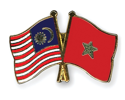 Fahnen Pins Malaysia Marokko