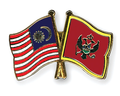 Fahnen Pins Malaysia Montenegro