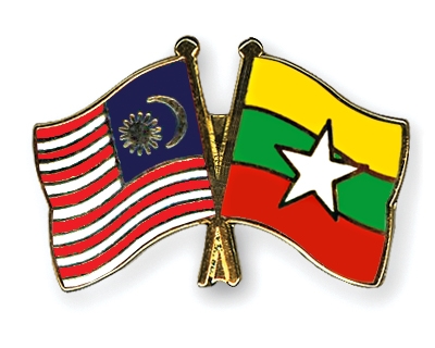 Fahnen Pins Malaysia Myanmar