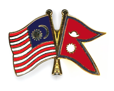 Fahnen Pins Malaysia Nepal