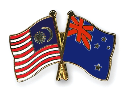 Fahnen Pins Malaysia Neuseeland