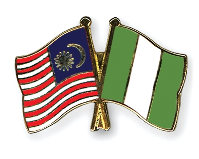 Fahnen Pins Malaysia Nigeria