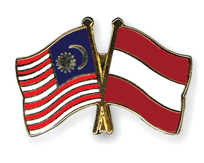 Fahnen Pins Malaysia sterreich