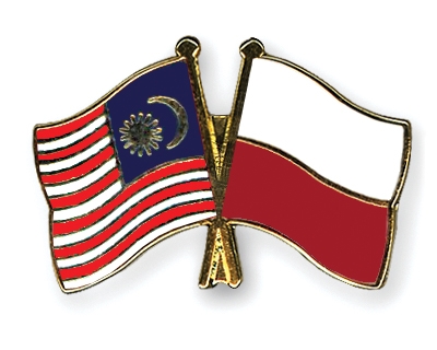 Fahnen Pins Malaysia Polen