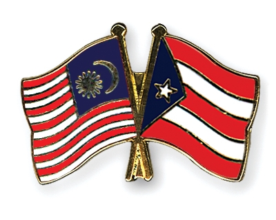 Fahnen Pins Malaysia Puerto-Rico