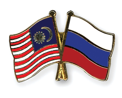 Fahnen Pins Malaysia Russland