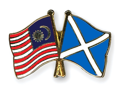 Fahnen Pins Malaysia Schottland