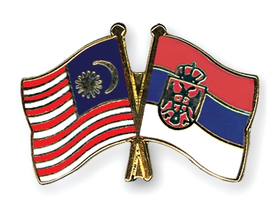 Fahnen Pins Malaysia Serbien