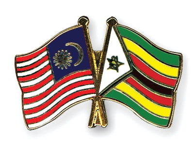 Fahnen Pins Malaysia Simbabwe