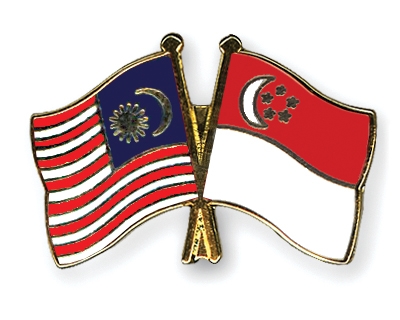 Fahnen Pins Malaysia Singapur