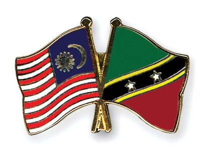 Fahnen Pins Malaysia St-Kitts-und-Nevis