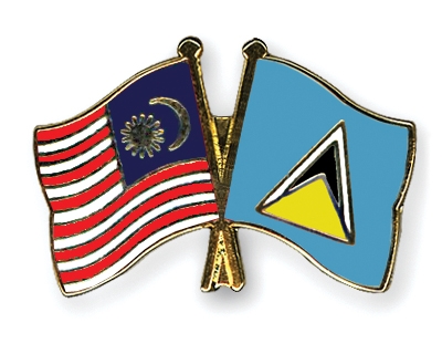 Fahnen Pins Malaysia St-Lucia