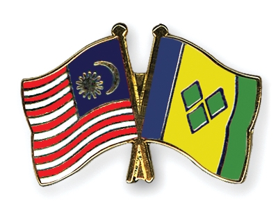 Fahnen Pins Malaysia St-Vincent-und-die-Grenadinen