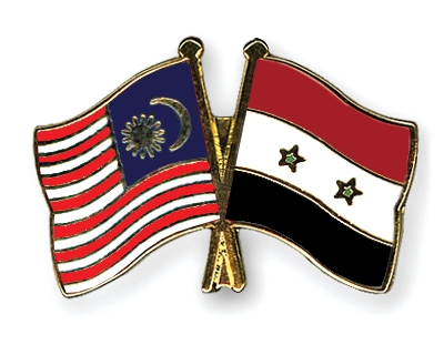 Fahnen Pins Malaysia Syrien