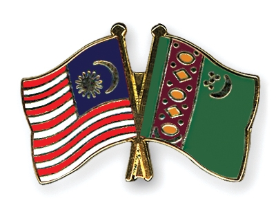 Fahnen Pins Malaysia Turkmenistan
