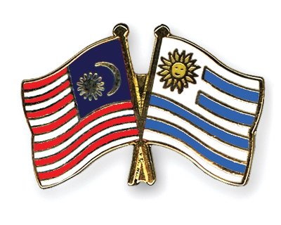 Fahnen Pins Malaysia Uruguay