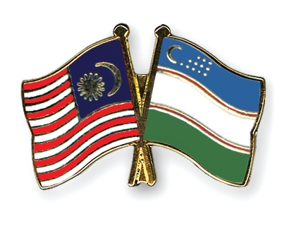 Fahnen Pins Malaysia Usbekistan