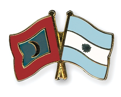 Fahnen Pins Malediven Argentinien