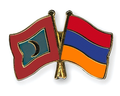 Fahnen Pins Malediven Armenien