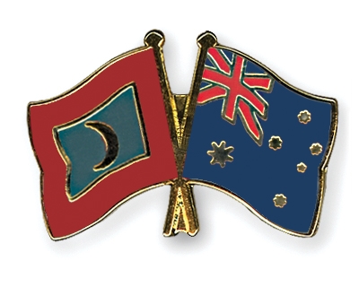 Fahnen Pins Malediven Australien