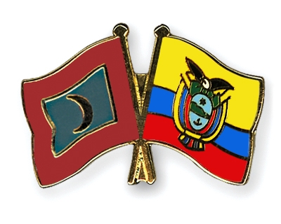 Fahnen Pins Malediven Ecuador