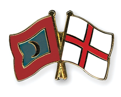 Fahnen Pins Malediven England