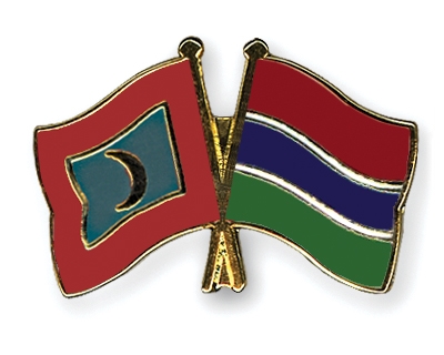 Fahnen Pins Malediven Gambia