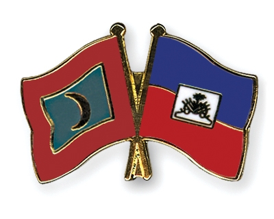 Fahnen Pins Malediven Haiti