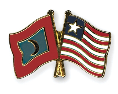 Fahnen Pins Malediven Liberia